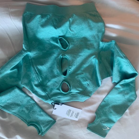 ADAPT CAMO SEAMLESS LONG SLEEVE CROP TOP - XS - Picture 4 of 9